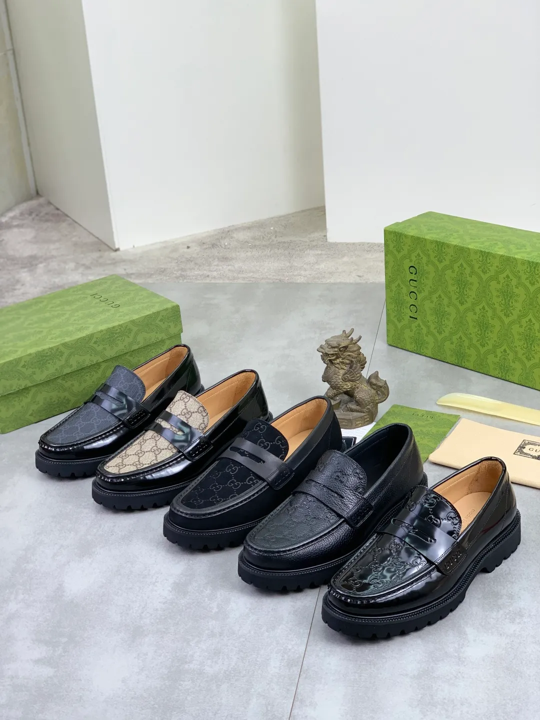 Men's shoes P580💰【New style】🆘Water dyed cowhide lining (GUCCI) Gucci business leather shoes, made of original imported Italian 🇮🇹 open-edge beaded calfskin, fully water-dyed cowhide lining, carefully handmade by professional shoemakers, the original version is specially designed for wear-resistant and lightweight foam outsole. Standard code: 38-45 5️⃣color🉑️select